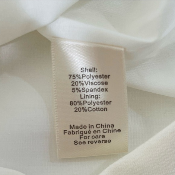 Ronny Kobo Medium Optic White Lunella Mini Sheath Dress Asymmetrical Neck $448 - Picture 14 of 15